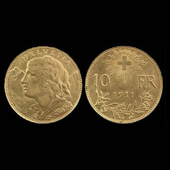 Swiss verneli gold coins