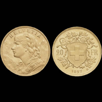 Swiss verneli gold coins