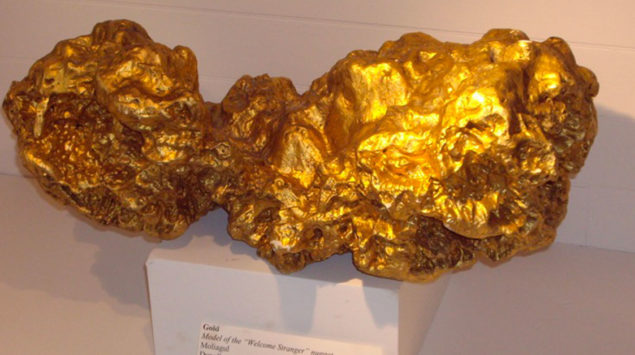 The "Welcome Stranger", the biggest gold nugget in the world